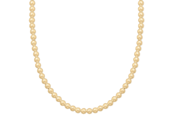 Elegant strand of creamy white pearls necklace.